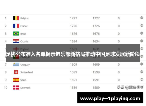 足协公布准入名单揭示俱乐部新格局推动中国足球发展新阶段