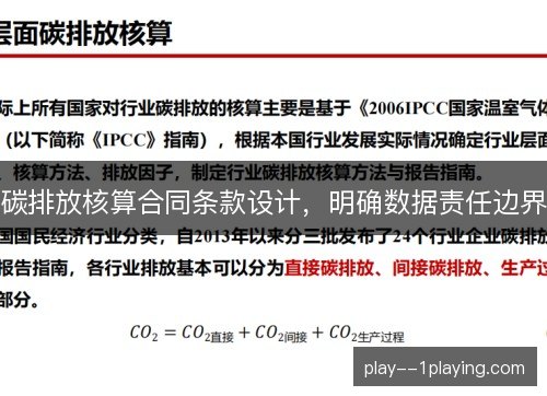碳排放核算合同条款设计,明确数据责任边界 碳排放核算合同条款设计,明确数据责任边界